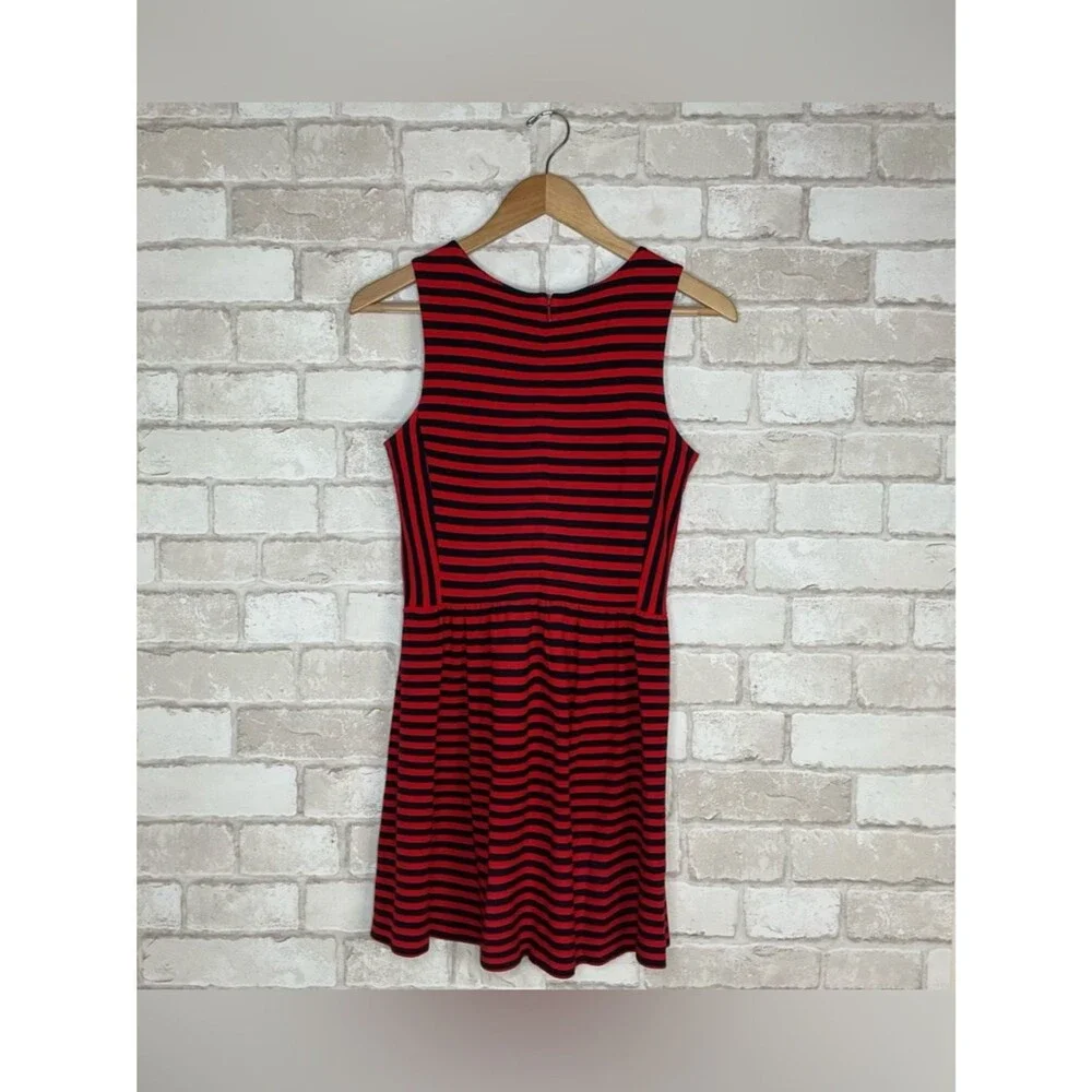 J. Crew Red Striped Sleeveless Dress Size XXS